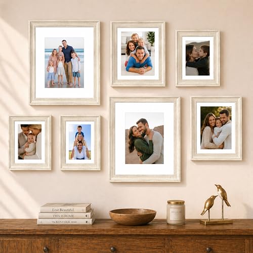 Image of Art Street Wooden Wall Photo Frame Collage Set for Living Room Decor | Multi Picture Frames Gallery Set for Family Photos | Wall Hanging Frame Set for Home, Bedroom, Hallway Decoration