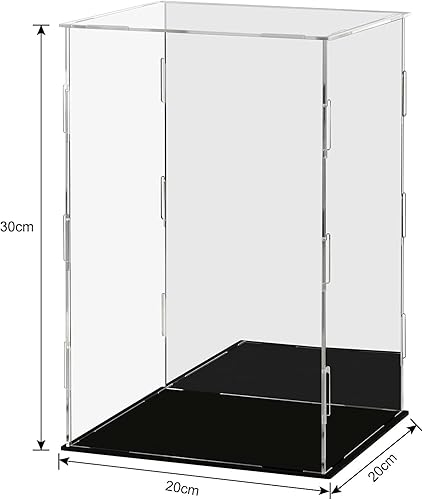 Miniatura 2 de ECOSEAO Vitrina de 8 x 8 x 12 pulgadas, 7.9 x 7.9 x 11.8 in para coleccionables, caja de acrílico transparente, caja de vidrio alternativo para