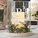 Personalization Universe Laurel Wreath Personalized Hurricane with Whitewashed Wood Base