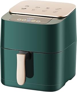 PLJKIHED Freidora de Aire Multifuncional de Gran Capacidad de 6,5 l, freidora eléctrica Totalmente automática con Pantalla táctil LCD Multifuncional para el hogar, 1360 W, Color Verde Stabilize