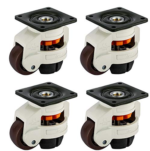Roulettes pour machine à niveler rétractables et charge lourde pour établi