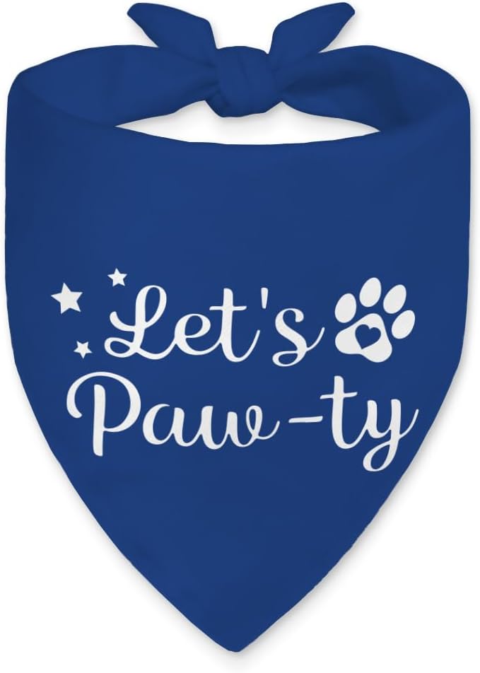 My Birthday Dog Bandana, Happy Birthday Dog Bandana, Pet Scarf Accessories for Dog's Party Dogs Lovers Gifts, Party Pet Photo Prop Accessories for Women Men Dogs Lovers (Pawty B)