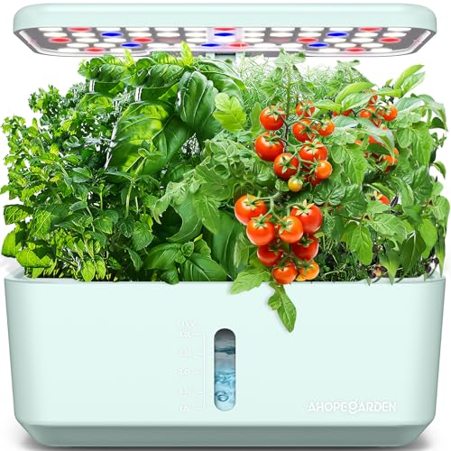 Image of Indoor Garden Hydroponics Growing System: 10 Pods Kit with LED | Plant Germination Kit Herb Vegetable Growth Lamp Countertop Hydroponic Planter Harvest Lettuce for Healthy-Living Enthusiasts