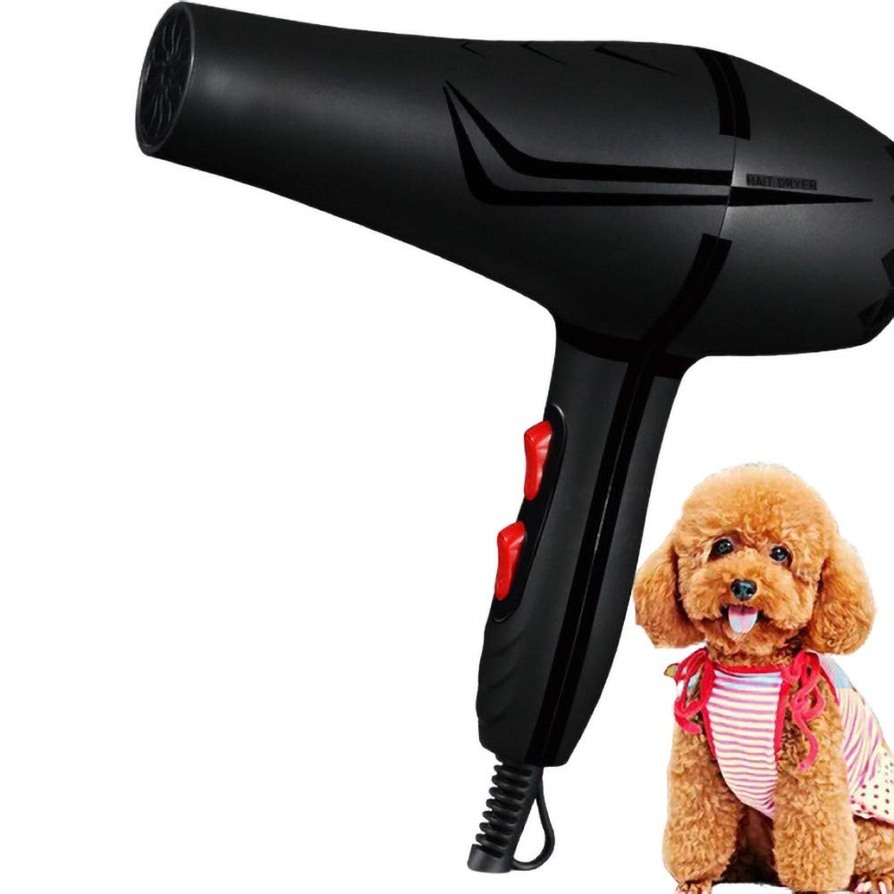 Secador De Pelo Profesional para Perros Y Gatos, Soplador De Pelo para Mascotas,Ajuste De Temperatura Y Velocidad De 6 Velocidades para Mascotas Medianas Y Pequeñas