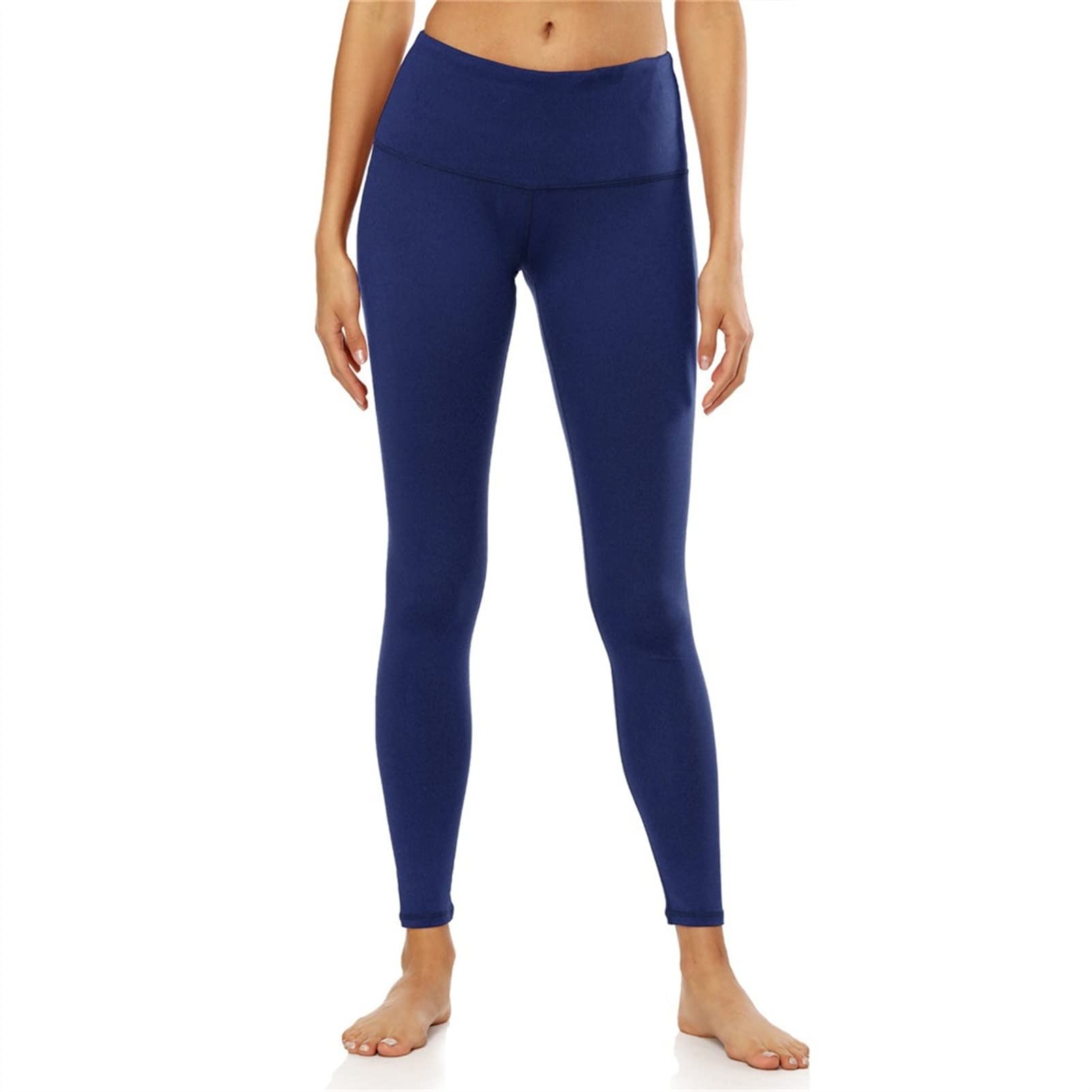 Seksowne, długie legginsy dla kobiet, podstawowe wysokie talii, spodnie do jogi, cienkie rajstopy sportowe, do treningu, treningu, proof Power Flex Solid Color Sports Running Workout Gym Tigh