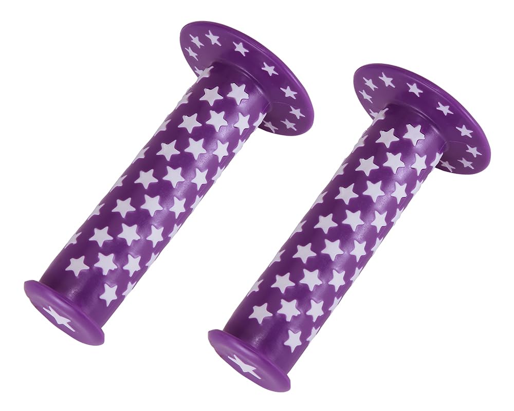 ALTALINE Bicycle Vintage Star BMX Style 124mm Long Classic Bike Grips, Multiple Colors