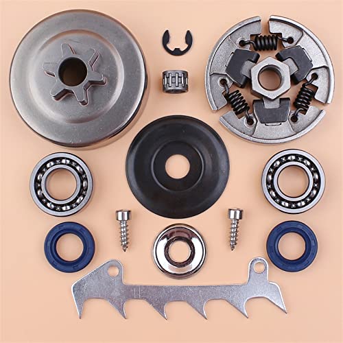 XEDLAMP Kit de púas parachoques con sello aceite cojinete arandela tambor embrague, for STIHL MS180 MS170 018 017 MS 180 170, repuestos motosierra gasolina Retén de cigüeñal de motosierra