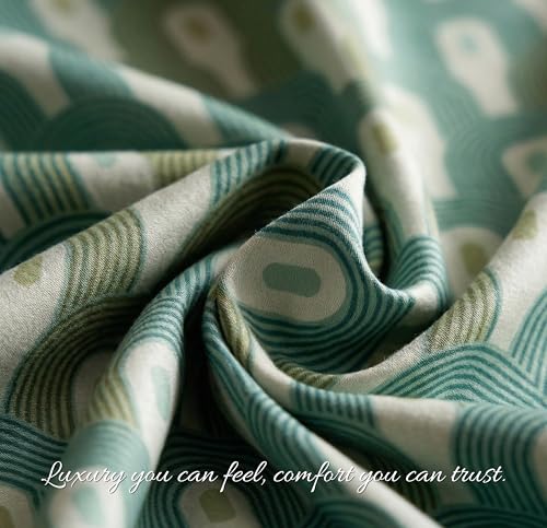 Image of VAS COLLECTIONS Cotton Double Bedsheet with 2 Pillow Covers (90x100 Inch) | 180 TC Soft Breathable Printed Bedsheet for Double Bed | Bedding Set for Bedroom & Home Decor (Juniper Teal)