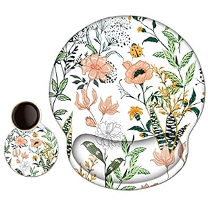 Dinky Ergonomisches Blumenmuster Mauspad mit Handgelenkauflage