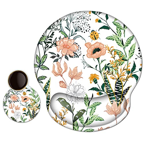 DINKY Ergonomic Mouse Pads, Cute Mouse Pad with Wrist Rest Support Gel, Non-Slip PU Base Mouse Mat with Memory Foam for Home, Office and Gaming, Easy Typing & Pain Relief-Modern Art