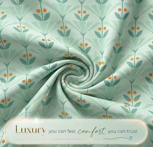 Image of HOMEKART 210 TC Premium Cotton Double Bed Bedsheet with 2 Pillow Covers | Double Bed Sheet Set | Soft, Breathable, Skin Friendly, Wrinkle Resistant & Fade Resistant |228 x 254 cm | Bedding for Home