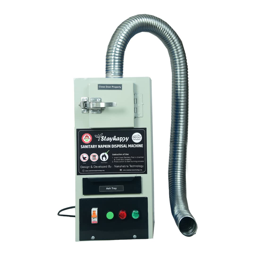 Nakshatra Wall-Mounted Automatic Sanitary Pad Disposal Unit | Sanitary Waste Burner | Eco-Friendly Sanitary Napkins Destroyer | Energy-Efficient | Safe incinerator for schools and colleges (Medium)