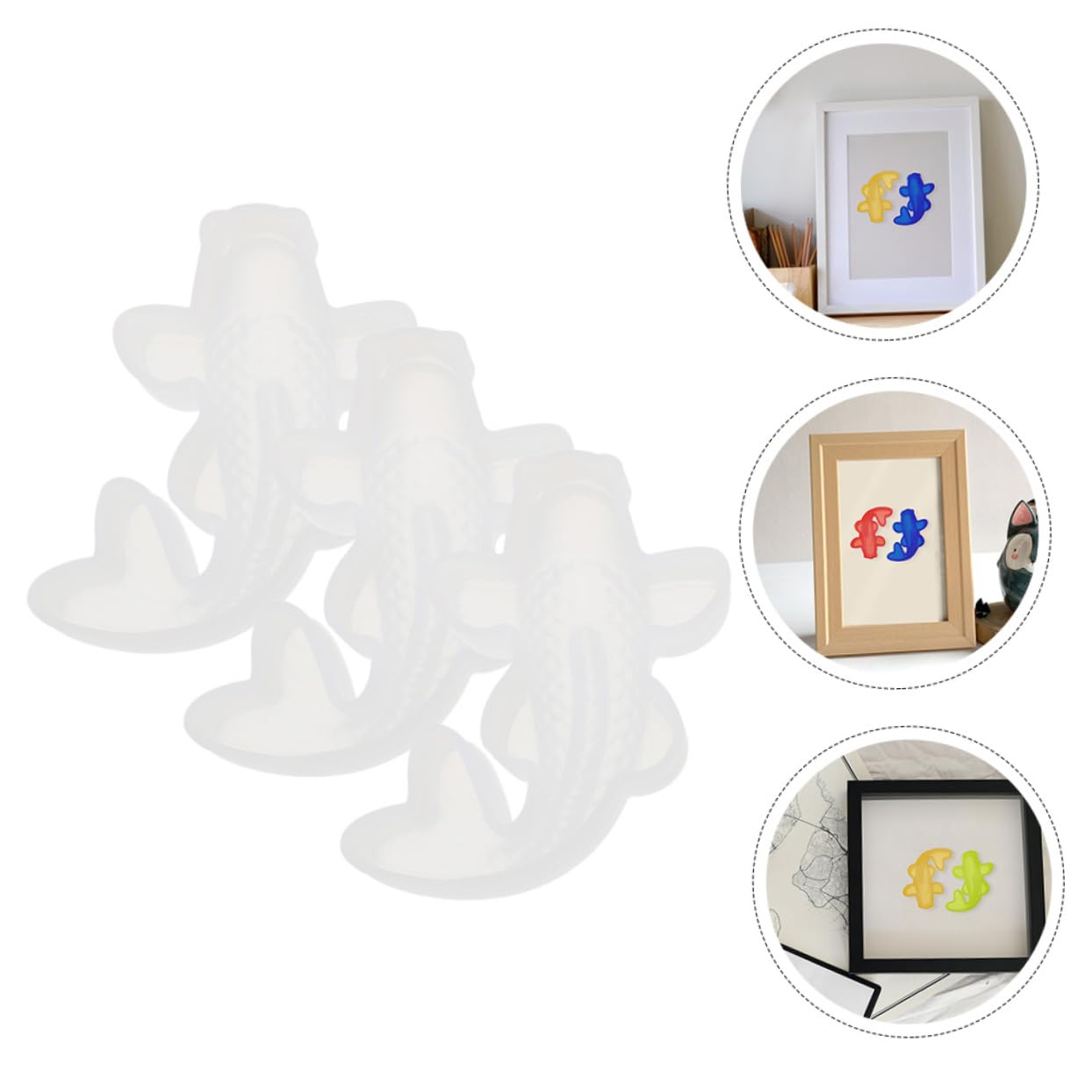 SHINEOFI 12piezas Moldes De Silicona Para Hornear Forma De Herramienta De Repostería Diy Moldes Peces Para Manualidades y Decoración De Postres
