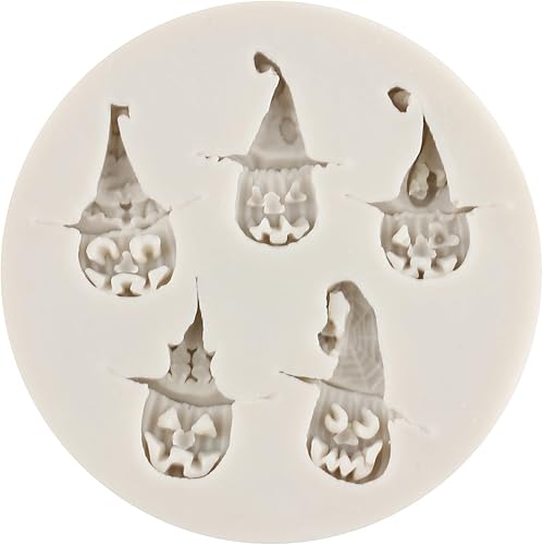 Miniatura 8 de Sijiangmold Moldes de silicona para magdalenas de Halloween, diseño de esqueleto, búho, calabaza, calavera, araña, murciélago, fantasma, para