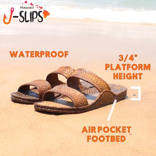 J-Slips Sandals for Women and Men - Comfortable Jesus Jandals for Beach, Summer, and Shower - Waterproof Hawaiian Slides in 12 Colors, Sandalias (Sand, W8) - Image 6