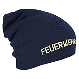 Einheitsgröße (Unisex) Fan-O-Menal Textilien Longbeanie Slouch-Beanie Feuerwehr 55403 Farbe Navy