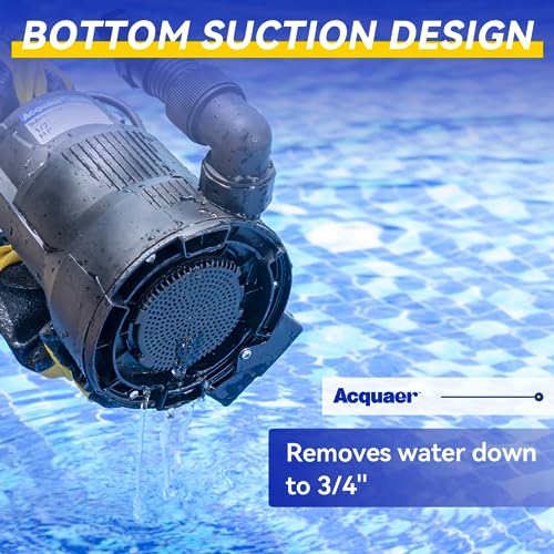 Image of Acquaer 1 /2 HP Automatic Sump Pump, 2450 GPH Submersible Water Pump