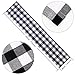 OurWarm Buffalo Plaid Check Table Runner, Reversible Cotton Burlap Table Runner Buffalo Plaid Kitchen Decor, Farmhouse Black and White Table Runner for Christmas Holiday Home Decorations, 14 x 72 Inch