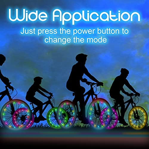 Merrimax M Bicycle Wheel Lights 16 Colors Changing Bike Lights Bright Waterproof Led Cycling Tire Light Front And Back Spoke Lights Bike Decoration Lights Assoceries For Kids Adult Boys #TOP2