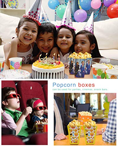 Qemsele Popcorn Bags Popcorn Boxes, 30 Pack Cartoon Papier Snoepcontainers Popcorn Cups Feestzak Traktdozen voor… - Afbeelding 8