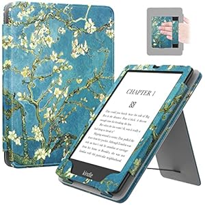 MoKo Case for 6.8″ Kindle Paperwhite (11th Generation-2021) and Kindle Paperwhite Signature Edition, Slim PU Shell Cover Case with Auto-Wake/Sleep for Kindle Paperwhite 2021 E-Reader, Almond Blossom