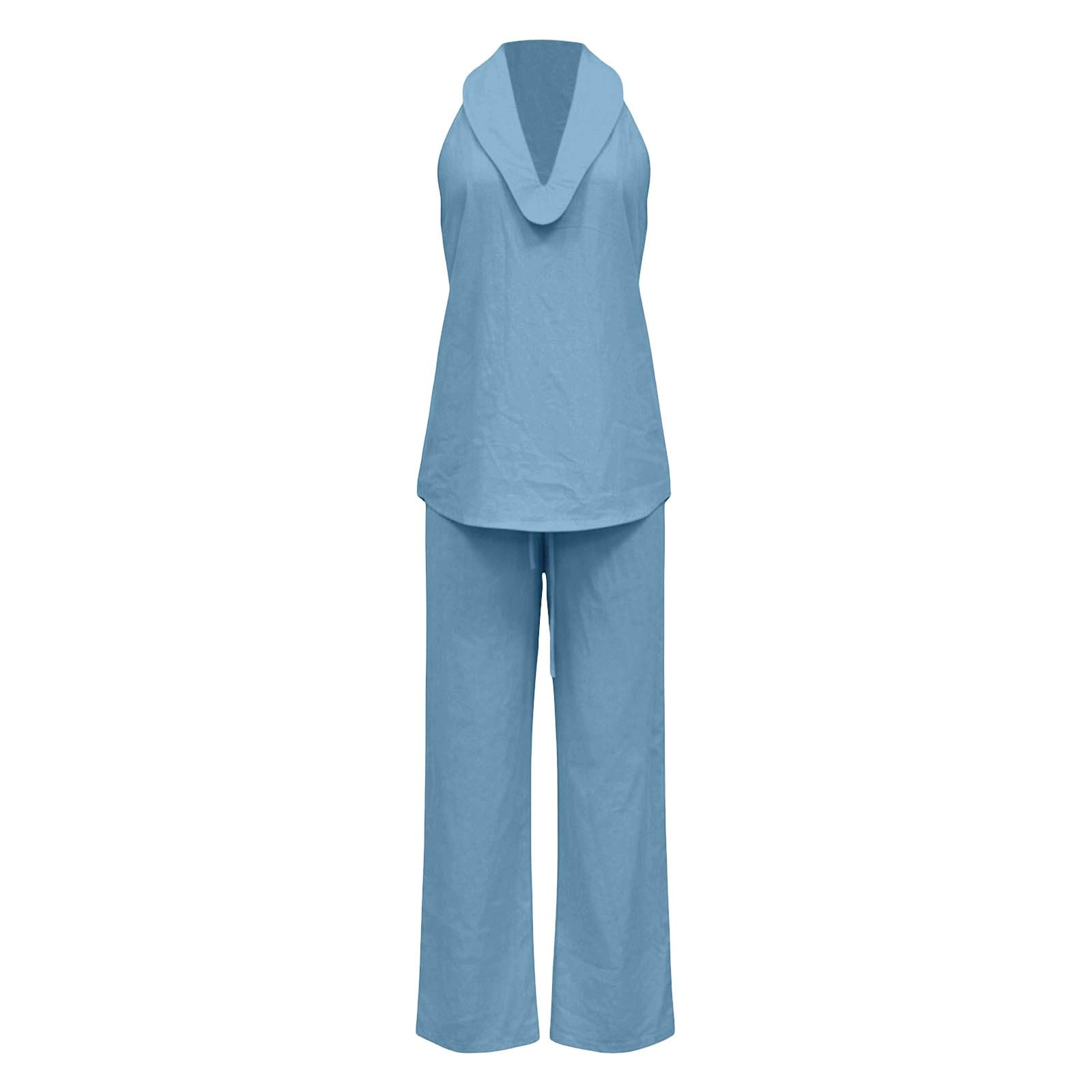 Generisch Abbigliamento da spiaggia senza maniche per tutti: canotta leggera e casual, pantaloni sciancrati per la stagione calda