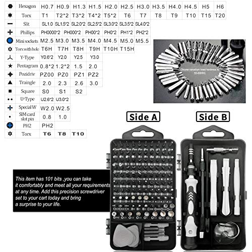 Royace Screwdriver Sets,Screwdriver Kit Small Screwdriver Set Computer Repair Tool Kit Screwdriver Set Mini Screwdriver Set Repair Tool Kit for Iphone,Computer Tools for PC,Electronic,Ps4(119 in 1)