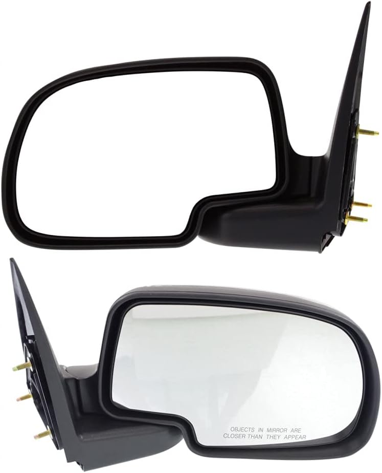 For Cadillac Escalade 2002 03 04 05 2006 Door Mirror Driver Side | Manual | Non-Heated | Chrome | Replacement For 25876714 | GM1320208