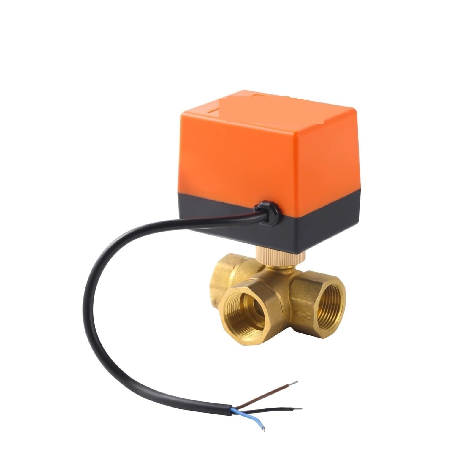 Zawór kulowy, DN15/20/25 DC12V AC220 Mosiężny Elektryczny Zawór Kulowy Trójprzewodowy Dwa Sterowanie 2-drożny 3-drogowy Elektromagnetyczny Z Siłownikiem(DN15,12V_3 WAYS)