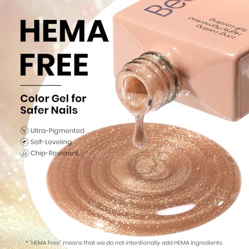 Image of Beetles Buttercream Dream Nude Cat Eye Gel Nail Polish - 15ML Full Size Nude Gel Polish Cat Eye Base Color Glitter Magnetic Translucent Glassy Effect Soak Off UV French Nail Art DIY Manicure Gifts