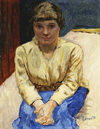 Affiche en toile Jeune Fille Assise Pierre Bonnard tableau décoration murale 60x90cm