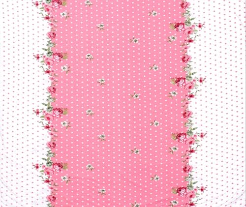 Image of Pure Cotton 220 tc Flat Single | Diwan | Coat Bed Bedsheets for Summer Breathable | Wrinklefree (Size-60 X 90 Inch) with 1 Pillow Covers (Size-17 X 27 Inches, Floral, White & Pink)