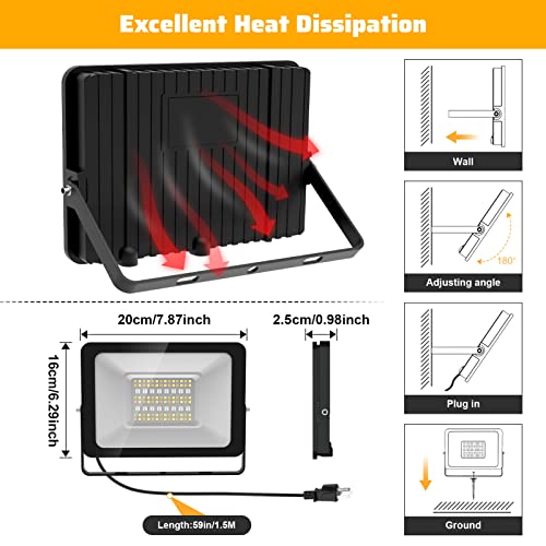 Image of 50W LED Black Light RGB Flood Light 1 Pack