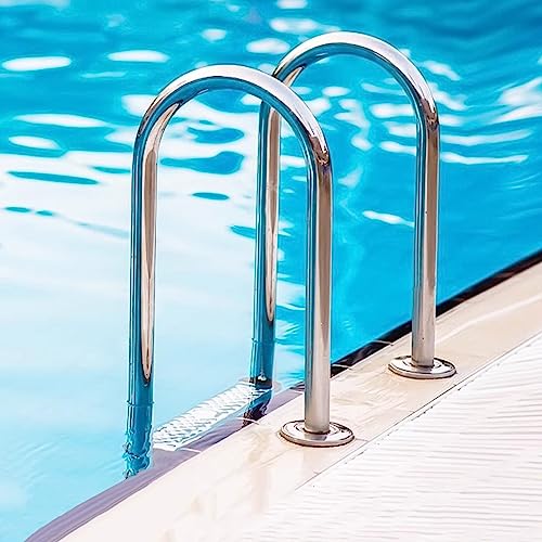 Escalera para Piscina de Acero Inoxidable con 2/3 Peldaños Antideslizantes miniatura 2