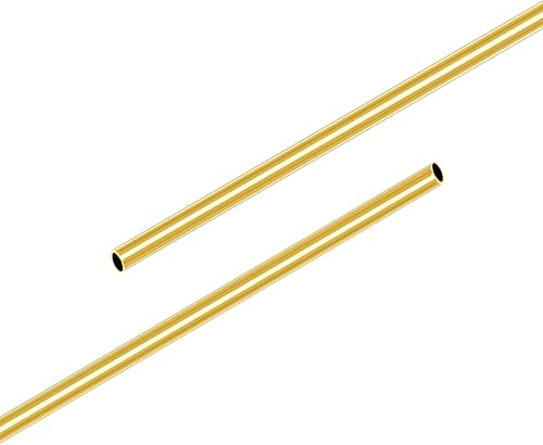 Aopin - Tubo redondo de cobre (latón, 0.138in, diámetro de 0.217in, tubo de cobre hueco, 11.811in, 1.181in, 1.181in, 1.181in de longitud, para tubos