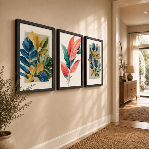 Image of NoWorries Modern Anime Wall Art Frame Paintings 300 GSM Premium Prints | Cool, Anime Character Print & Typography Frames | HD Quality Stylish Wall Paintings Home Decor for Living Room, Office & Bedroom | Wooden Finish Wall Art Frames (Set of-3) (BLACK, ART-14, 21X31INCHES)