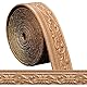 Bordüre Selbstklebend - 10m x 8cm x 5mm - 3D Stuckleisten Wand, Zierleisten Selbstklebend, Wasserdicht Wandbordüre, Leisten Selbstklebende, Roll Border Trims für Ecken Linien Decken Dekoration, Kupfer
