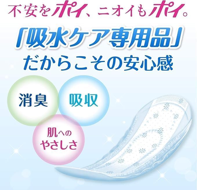 Amazon | 尿漏れパッド【55cc】中量用 28枚×2パック(56枚) ポイズ 肌