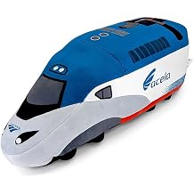 Amtrak NextGen Acela Decor Train Pillow 15 Long Collectible Cushion - Officially Licensed Acela Express - Great for Adult Train Enthusiasts