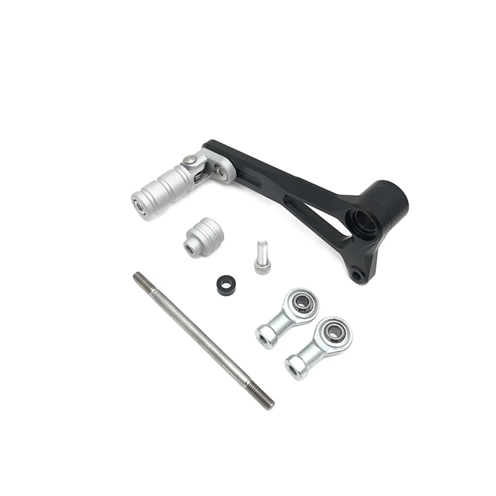 Hewpngs Silver For Du&Cati Monster 821 Aluminum Adjustable Folding Gear Shift Lever Shifter Pedal Lever For Supersport 950 /S 1200R/S Motorcycle Shifts Levers