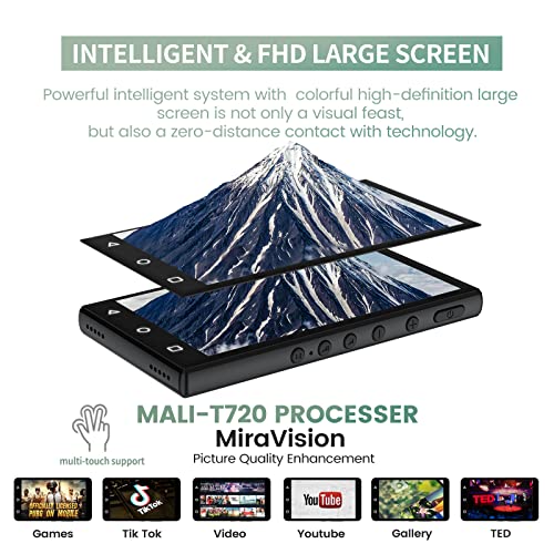 Yeoodop 64Gb (Free 64Gb Card) 4.3" Mp3 Player With Bluetooth And Wifi, Android Streaming Mp4 Player With Spotify, Portable Hifi Sound Digital Audio Player With Speaker, With Support App Download #TOP2