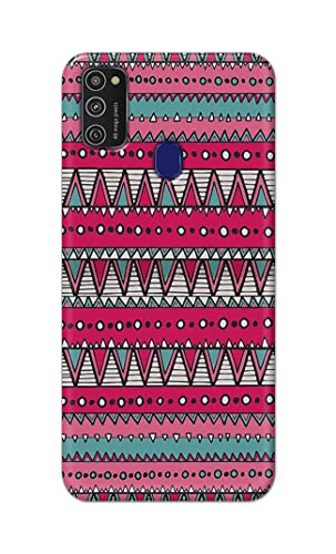 Image of Printed Hard Back Cover Case for Samsung Galaxy M21 | Samsung M21 2021 Edition Back Cover (Geometric Vintage Pattern) -1803
