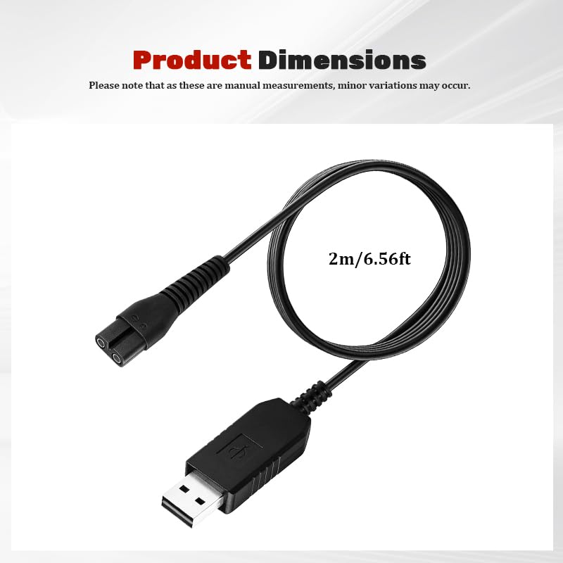 3.5V USB Charger for Cordless Hair Clippers, Stable Output Power Supply, Replacement Charging Adapter for Electric Hair Trimmers