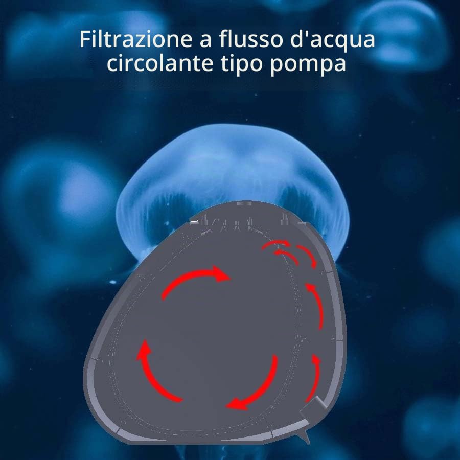Acquario da tavolo per meduse da 4 litri con luci LED colorate, acrilico ultra trasparente, pompa a onde silenziose, controllo touch per piccole meduse, pesci Betta, decorazione per ufficio e casa