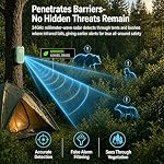 LETWESAF Portable Radar Perimeter Security Alarm, 24GHz Precise Millimeter-Wave Radar Motion Detector,1/2 Mile Range 50ft Detection Zone, Wireless Rechargeable Outdoor Security for Camping RV Property