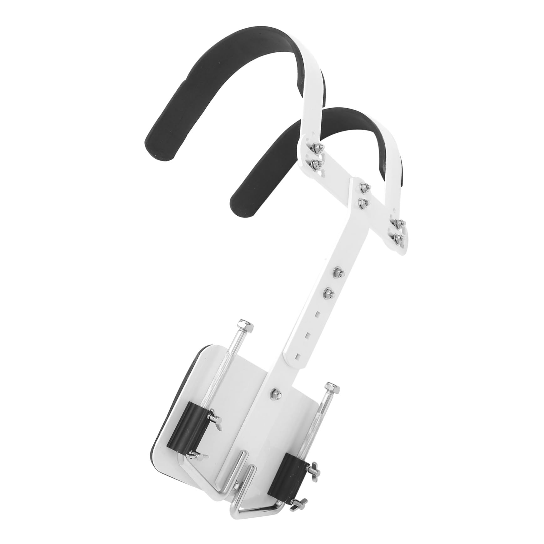Abaodam Support de Caisse Claire avec Harnais de Tambour à Percussion Réglable et Sangle D'épaule Pratique en Alliage D'aluminium Blanc pour Batterie de Marche