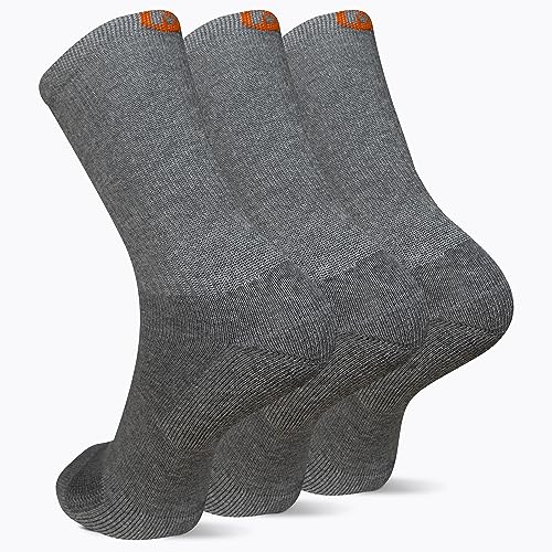 Merrell Men's and Women's Cushioned Cotton Crew Socks-3 & 6 Pairs-Breathable Mesh Comfort Zones2