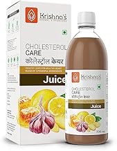 Krishna's Cholesterol Care Juice - 500 ml | Contains Honey with Apple Cider Ginger Garlic, Sugar Free, Health Drink