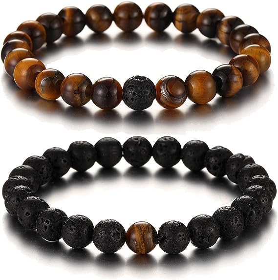 KHOLAD Womens Lava Stone Distance Bracelets for Men,Couples,Best Friends,Mom Daughter Bracelets Family Gifts Matching Best Friend Relationship Natural Multi Layer Bracelets (B0CG1T78FL) Amazon Price History, Amazon Price Tracker