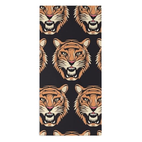 Serviettes de bain douces en microfibre de qualité supérieure tigre